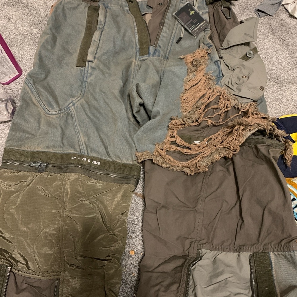 Mixed Color Cargo Pants
